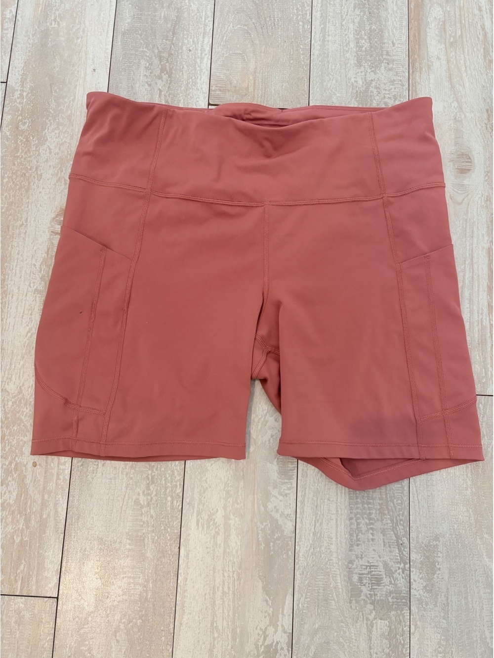 Athleta Ultimate Stash II 7” Shorts 1X Terracotta High Rise Side Pockets